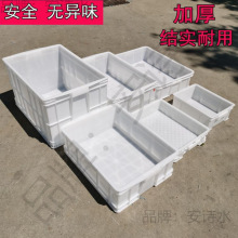 加厚白色塑料箱面团周转箱食品级带盖食品箱糕点面包转运箱养龟箱