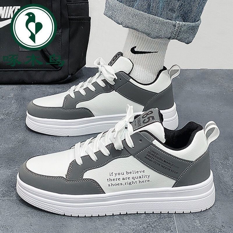 Woodpecker Clearance Sale Popular White Sneakers for Men 2026 Fashion Sports Outdoor Casual Thick-Soled Sneakers