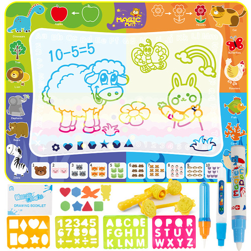 Cross-border foreign trade science and education educational children's water canvas large clear water painting writing board water writing magic graffiti pad