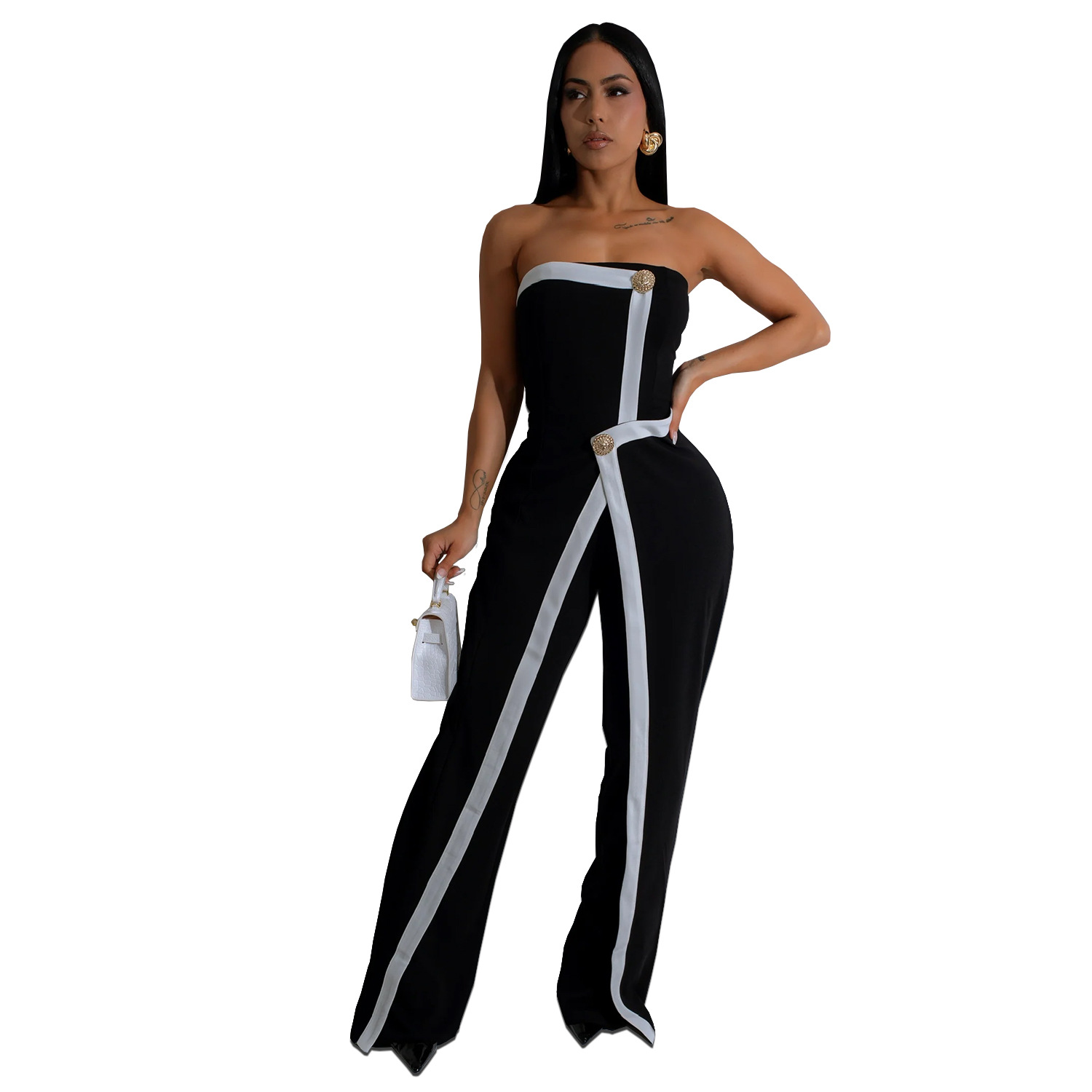 C7205 Aliexpress transfronterizo Amazon Europa y América de moda de mujer sexy bolsas de pecho brazo de botón de espalda pantalonés