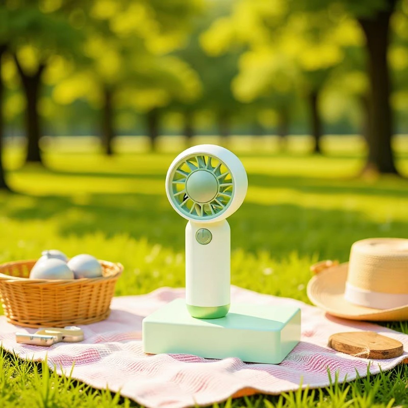 Elegant Color Brushless Handheld Mini Fan USB Rechargeable Three-Speed Wind Summer Travel Student Outdoor Portable Cross-Border Wholesale