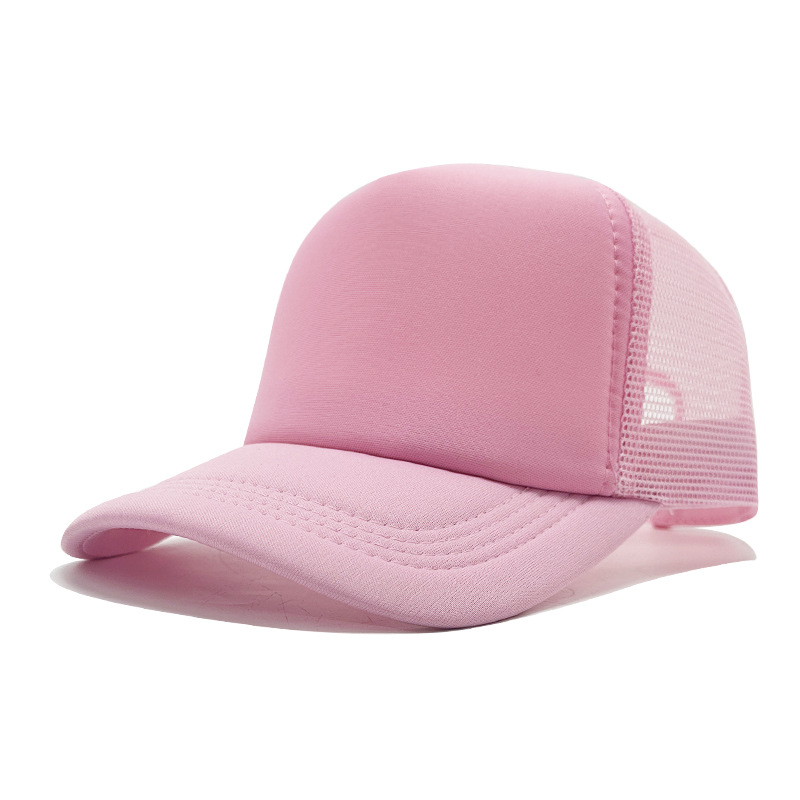Gorra de malla de color sólido para exteriores transfronteriza, gorra con visera de protección solar, logo bordado, placa ligera transpirable, gorra de béisbol de malla al por mayor