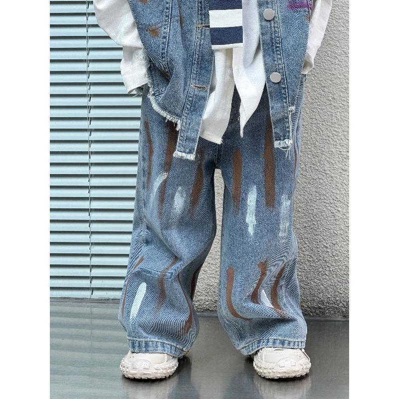 데님 블루 팬츠