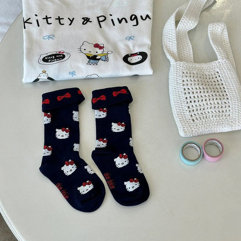 Cute white brand breathable summer thin Japanese cartoon socks