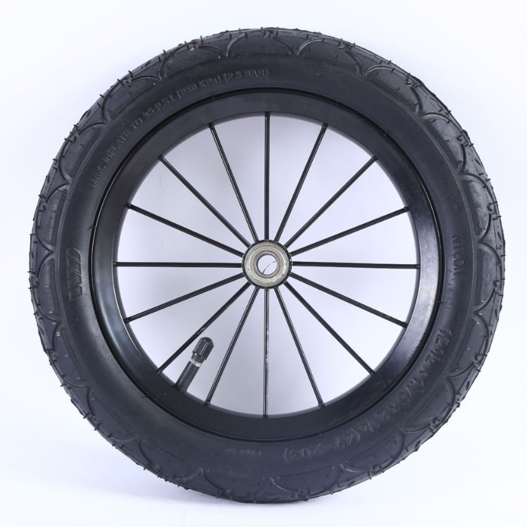 儿童自行车轮 脚踏车轮 三轮车轮 橡胶充气胎 铁轮框 12寸