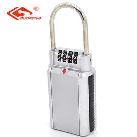 家装办公室门密码锁挂锁展示柜防盗锁盒锌合金密码锁盒