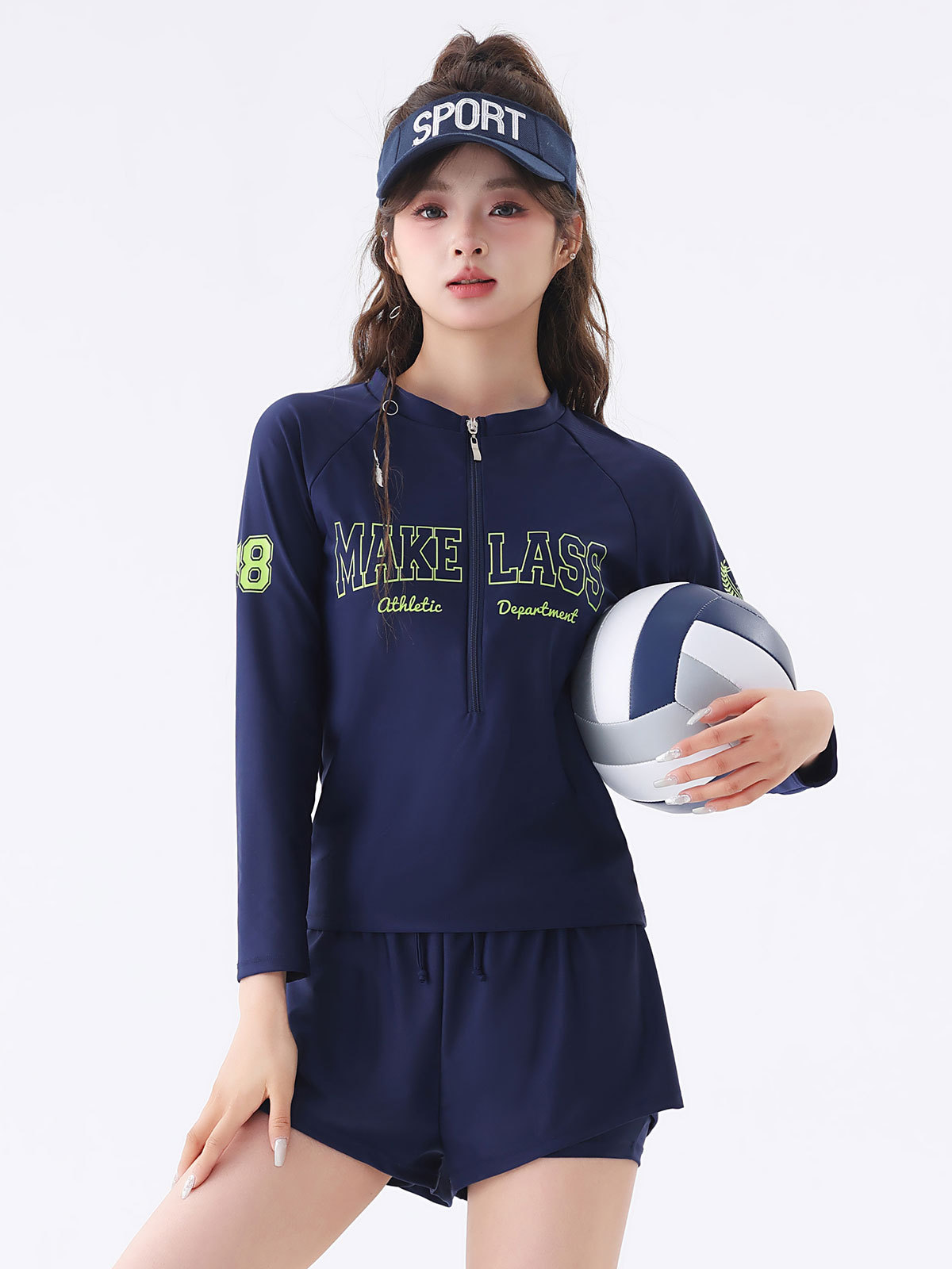 Trajes de baño de mujeres conservadoras divididas cubren el abdomen para adelgazar el verano 2024 nuevo estilo explosivo de manga larga protector solar trajes de baño de spa de gran tamaño