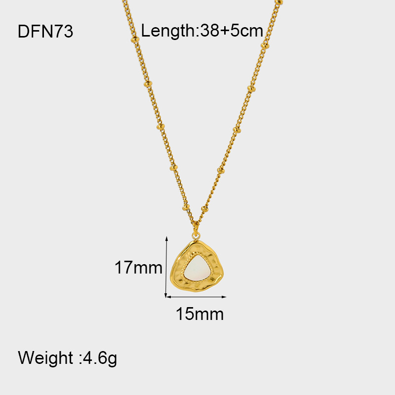 8g Weight 0.03µm Gold Plating Thickness 304 Stainless Steel Simple Style Classic Style Irregular Plating Solid Color Pendant Necklace