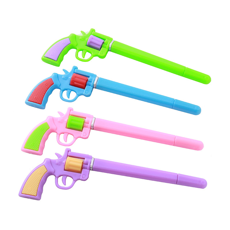 Revólver desmontable creativo Pluma de gmios Papelería linda Estilo de arma de estudiante Pluma de agua Regalo de premio al por mayor