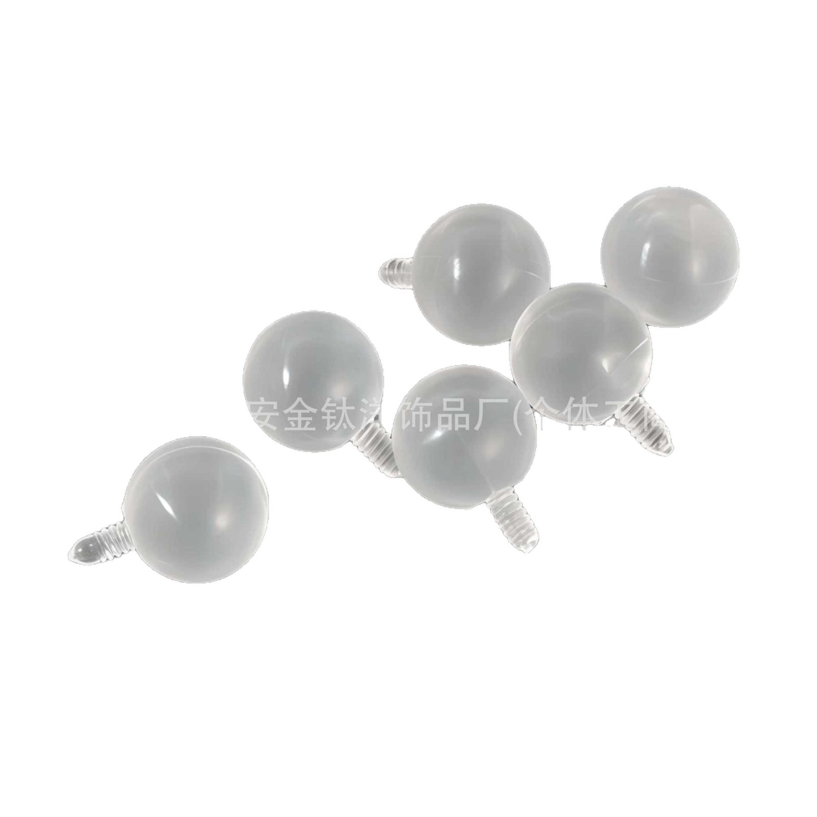 New Transparent Acrylic Round Ball Head Invisible Ear Studs, Lip Studs, Tongue Studs, Ear Bone Studs, Body Piercing Jewelry detail image 8
