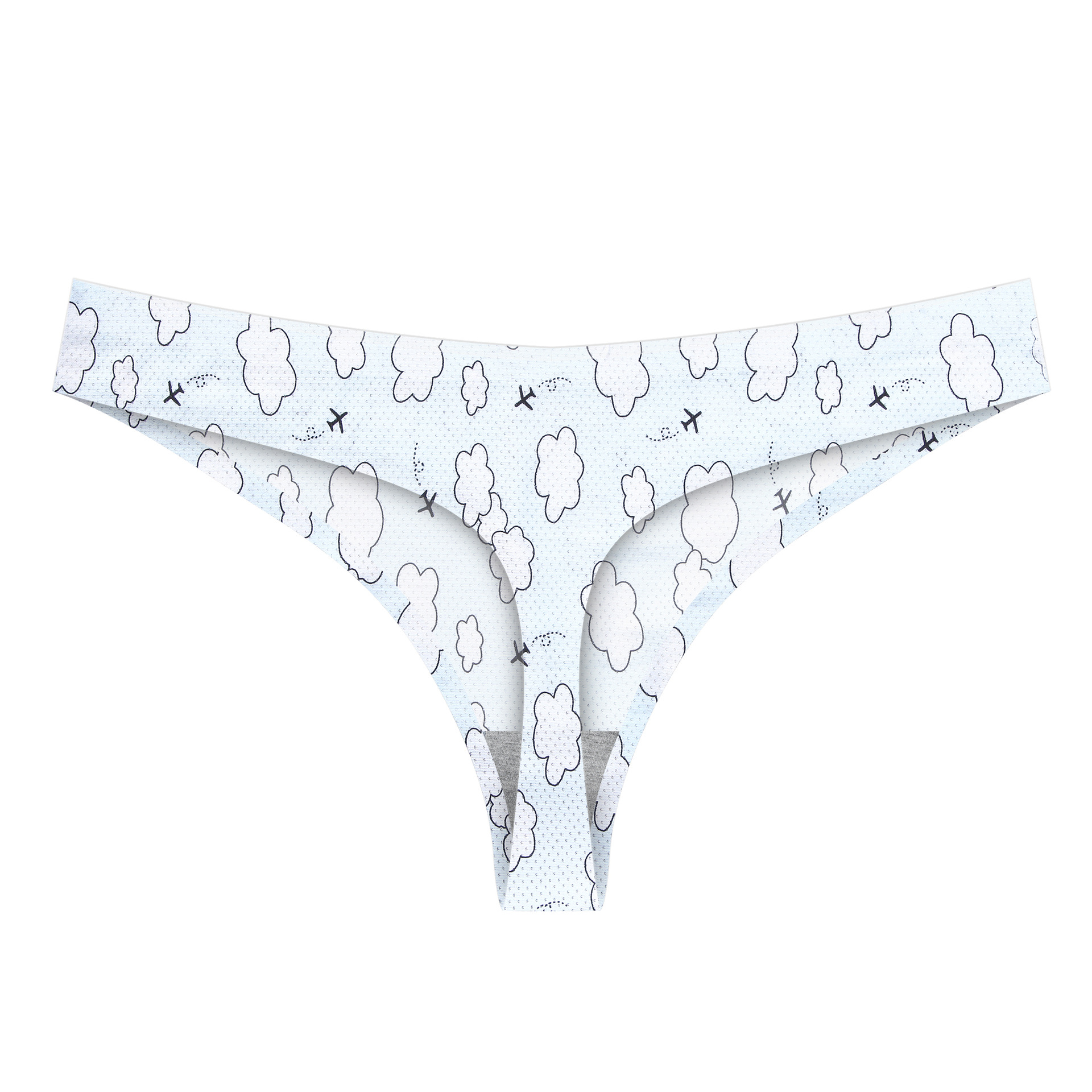 En stock europeo y americano sexy seda de hielo Tanga de mujer sin costuras cintura baja ligero transpirable cómodo antibacteriano entrepierna ventas directas de fábrica