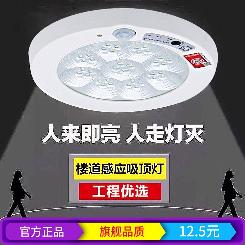 Led音響制御誘導天井灯人体灯団地ビル通路工事自動消防緊急天井灯|undefined