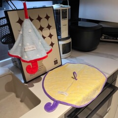 Xiaohongshu 小さな傘ハンドタオルぶら下げかわいいバスルーム吸水速乾タオルキッチンコーラルベルベット子供用ハンカチ
