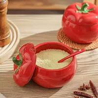 Ст jars seasoning помидорной формы, керамическая глазурь подглазурных цветов, емкость 420 мл, красный (1 шт)