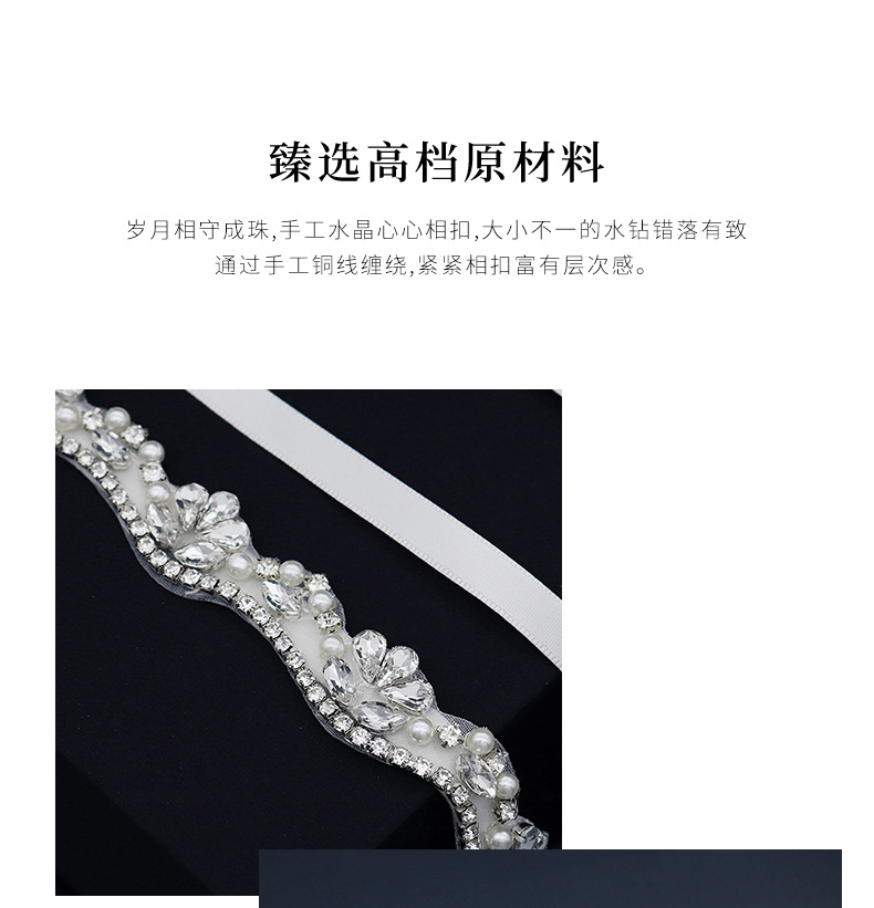 Cinturón De Cintura De Diamantes De Imitación Simple De Moda display picture 1