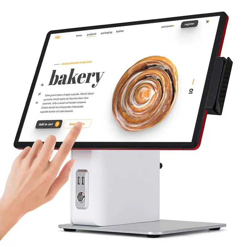 工厂直销2026年智能收银机15.6寸触摸一体机餐饮点餐扫码收款设