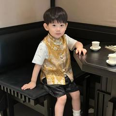 男童新中式汉服儿童夏装2025新款薄款中国风外穿马甲女宝高端衣服