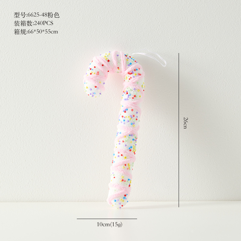 Ventas transfronterizas de muletas coloridas decoraciones de Navidad dulces adornos de árbol de Navidad colgante dopamina props de disparo