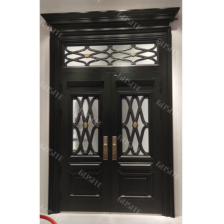 Classic Black Security Door Zinc Alloy Tempered Glass Door House Door Double Door Home Rural Entry Door Classic Black Security Door Zinc Alloy Tempered Glass Door House Door Double Door Home Rural Entry Door