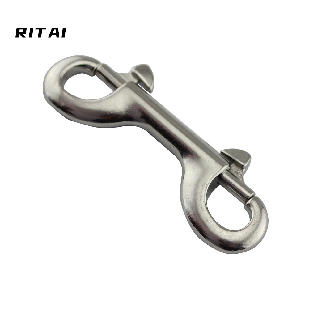 공장 직접 공급 스테인레스 스틸 316 더블 헤드 후크 다이빙 퀵 릴리스 스프링 버클 B 형 스프링 후크 X20