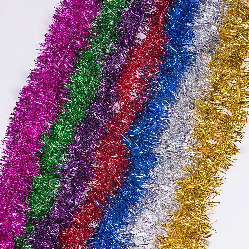 Navidad al por mayor día de año nuevo cifrado de doble capa rayas de lana coloridas Festival de boda celebración decoración rayas coloridas suministros de celebración