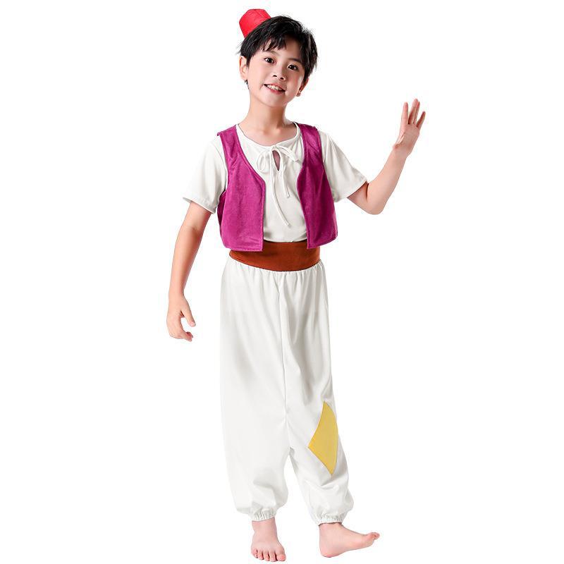 Foreign Trade European and American Amazon Halloween Cos Costume Aladdin Magic Lamp Prince Kidsren's Role-Playing Suit