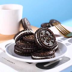Audlio chocolate milk sandwich biscuits 4kg/box casual snacks Internet celebrity small black cake afternoon tea snacks
