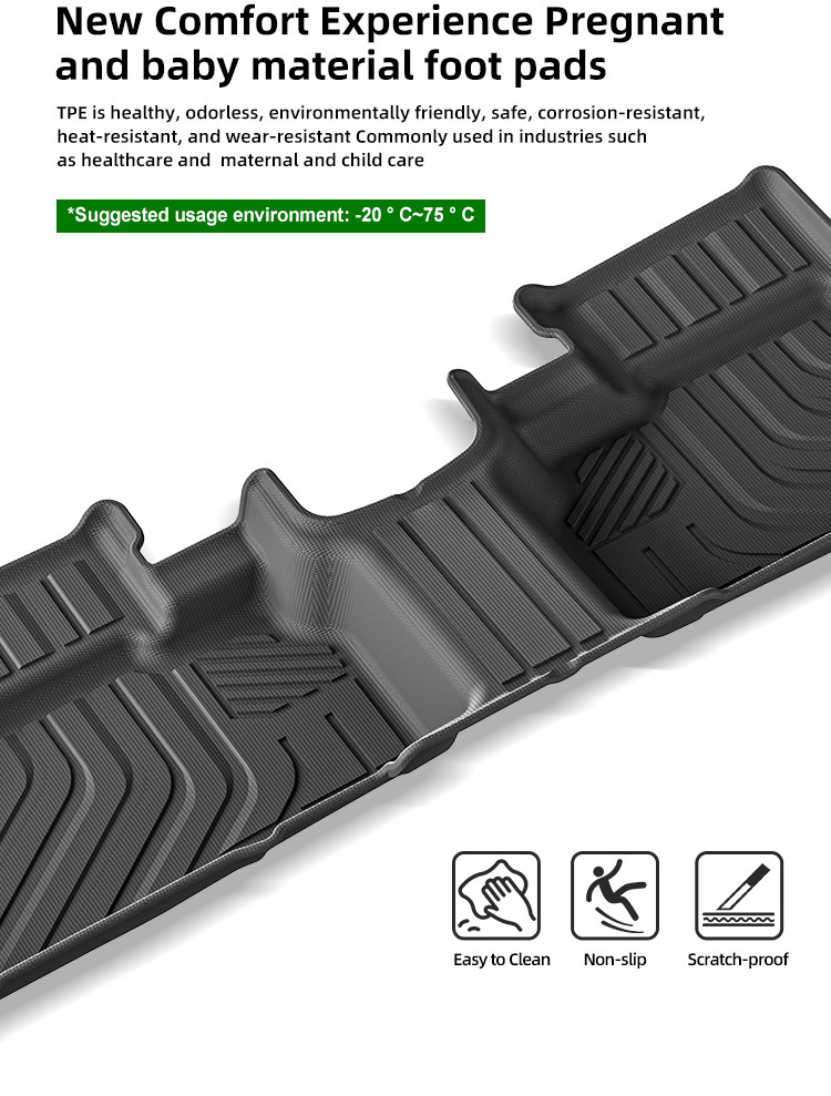 Ford Explorer Floor Mats 2016-2025 Full Coverage TPE Trunk Mat