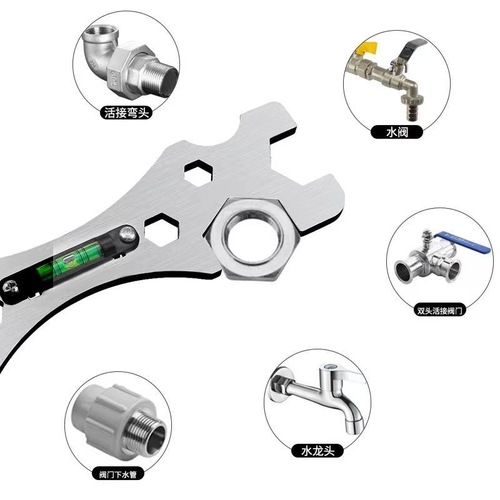 Manufacturer universal wrench shower shower level thickened hexagonal wrench curved foot level installation bathroom multi-port