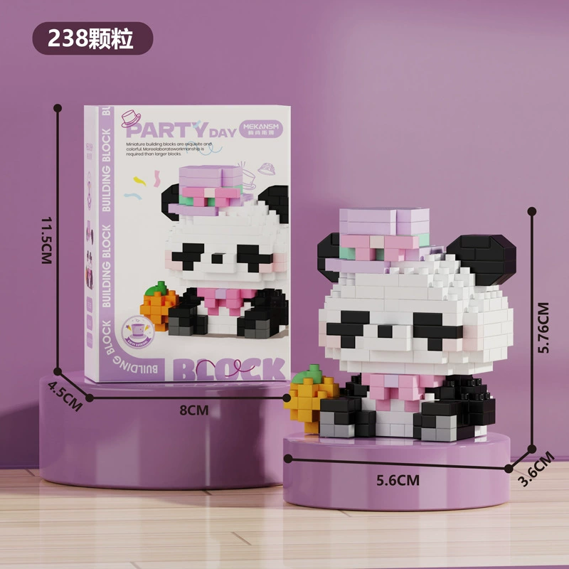 Building Block Panda Set (Lego) — Mini collectible figures, multi-style options