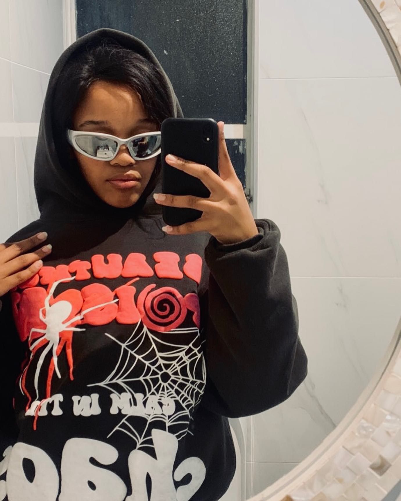Long Sleeve Sleeve Length Hoodies & Sweatshirts Long Sleeve Streetwear Letter Spider Spider Web