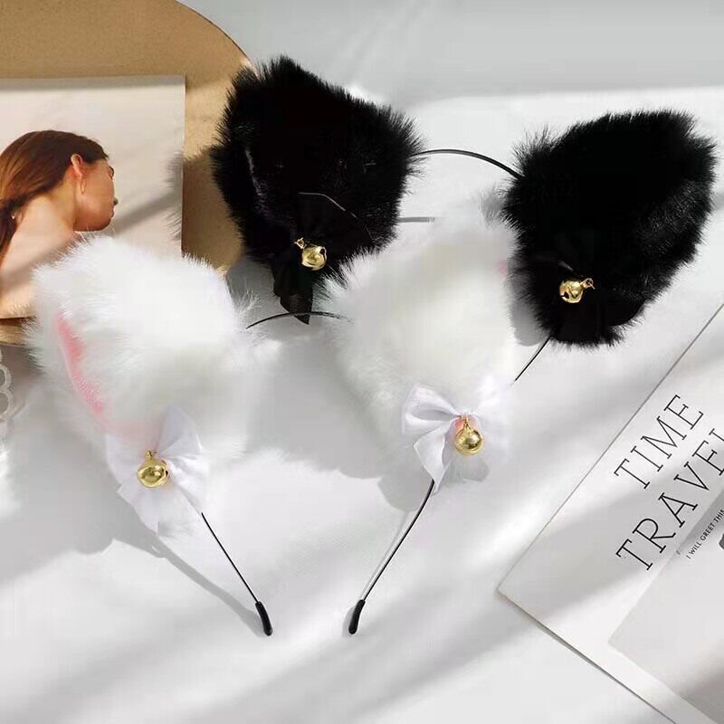 Cat Ear Hair Accessories, Headbands, Sexy Fox Headbands for Women, Cat Headbands with Bells, Funny Hair Clips for Live Streaming