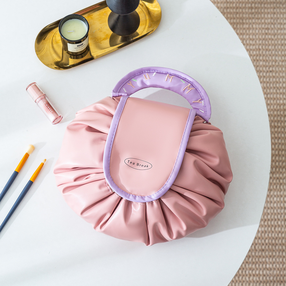 Bolsa de maquillaje de lujo ligera de alto nivel, bolsa de lavado de la mujer, bolsa de mano de gran capacidad, almacenamiento portátil a prueba de agua