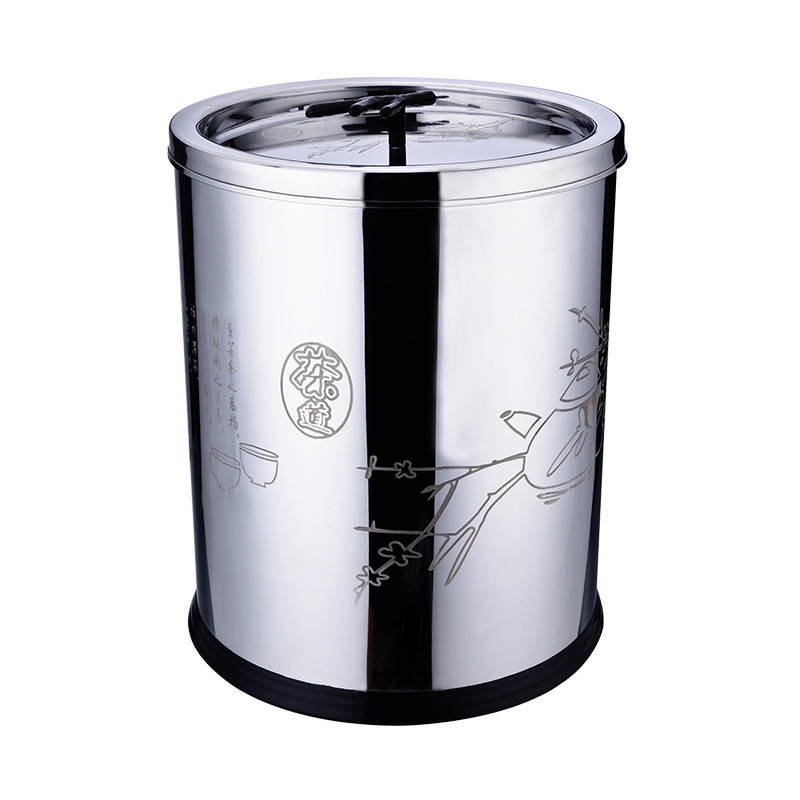 不锈钢茶渣桶垃圾桶 家用加厚茶楼功夫茶废水接水排水茶水桶批发