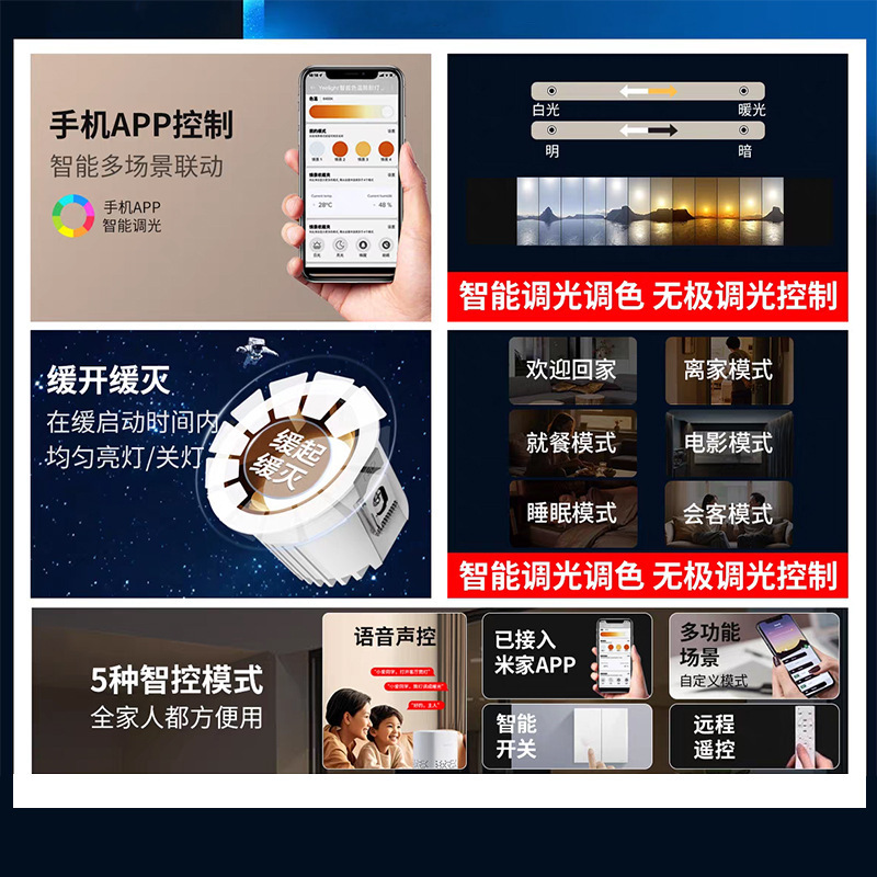智能灯带可变色无极调光电源米家客厅双眼皮楼梯cob感应双色灯带|undefined