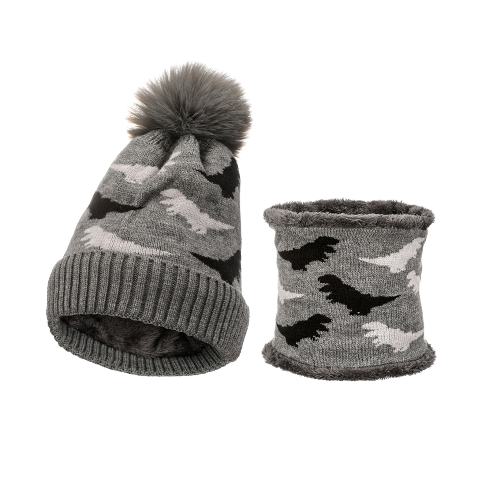 Men's Fashion Dinosaur Wool Cap display picture 4