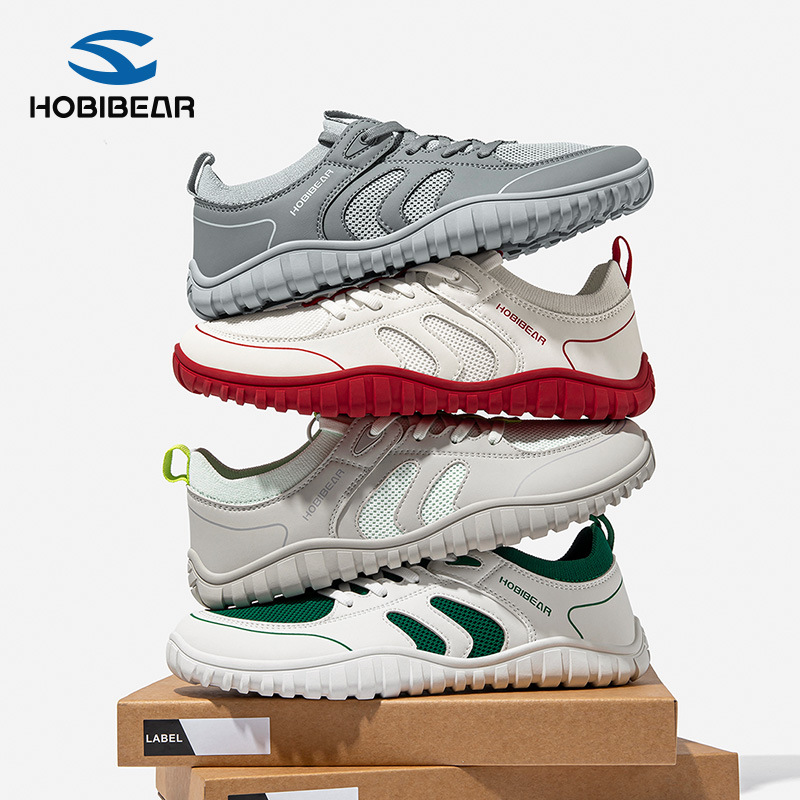 Habib Bear Wide-Toe Shoes for Spring and Autumn, Men's Sports Shoes, Barefoot Shoes, Casual Shoes, Zero-Drop Breathable Walking Shoes