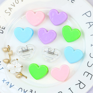 Creative Morandi Color Heart Clip, Simple Student Desktop Information File Organizer, High-Value Decorative Clip