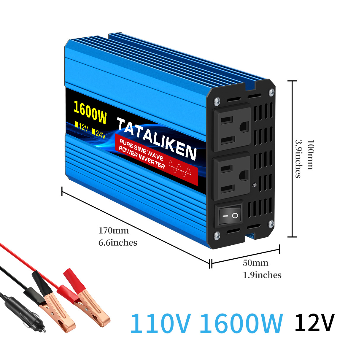 Fabricante de suministro de onda sinusoidal pura 500W / 1600W inversor para automóviles / hogares 12V24V 110 - 220V