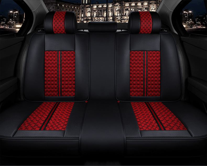 Cross-Border Car Seat Cover, Universal for All Seasons, Fully Enclosed Universal Cushion Cover, Comfortable and Breathable Car Interior Cushion Seat Cover