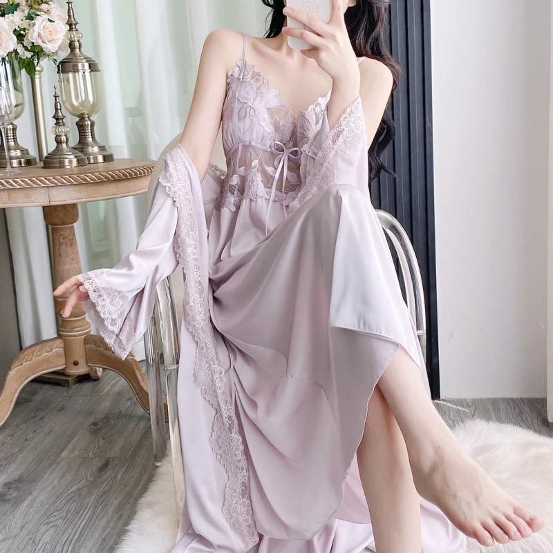 The Da Vinci Code Spring/Summer New Style Camisole Nightgown for Women, Sensual Pure Desire Style Nightdress, Homewear, Fairy Lace Nightdress The Da Vinci Code Spring/Summer New Style Camisole Nightgown for Women, Sensual Pure Desire Style Nightdress, Homewear, Fairy Lace Nightdress