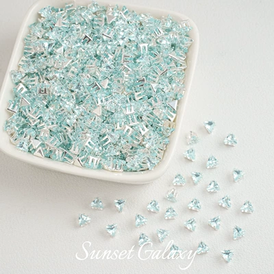 Zərgərlik ara hissələri – Copper Plated 18K Gold Multi-Faceted - 4mmice-blue-silver-30-pieces