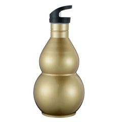 P616304不鏽鋼葫蘆形水杯3斤大容量隨身攜帶裝酒手提式飲水便攜水