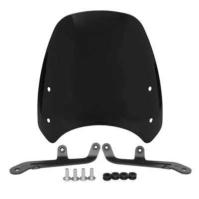 Suitable for Triumph Bonneville T100 T120 Thruxton 900 Front Windshield (Motorcycle front windshield) - smoky-black