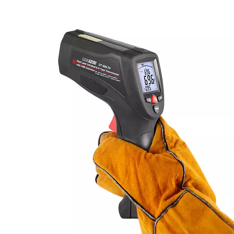 Huasheng Chang CEM бесконтактный промышленный двойной лазерный инфракрасный термометр DT-8869H электронный лазерный термометр