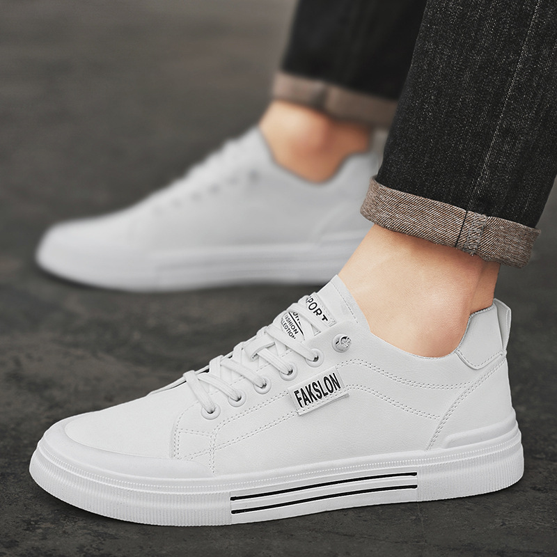 2025 primavera nuevas zapatillas de deporte para hombre moda coreana adolescente todo fósforo casual zapatos blancos estudiantes zapatos de moda para hombres