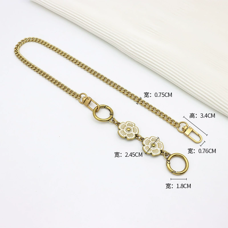 Kochi Xiangbule tabby Baccarat bag modified camellia extended decoration underarm lengthened shoulder strap chain accessories
