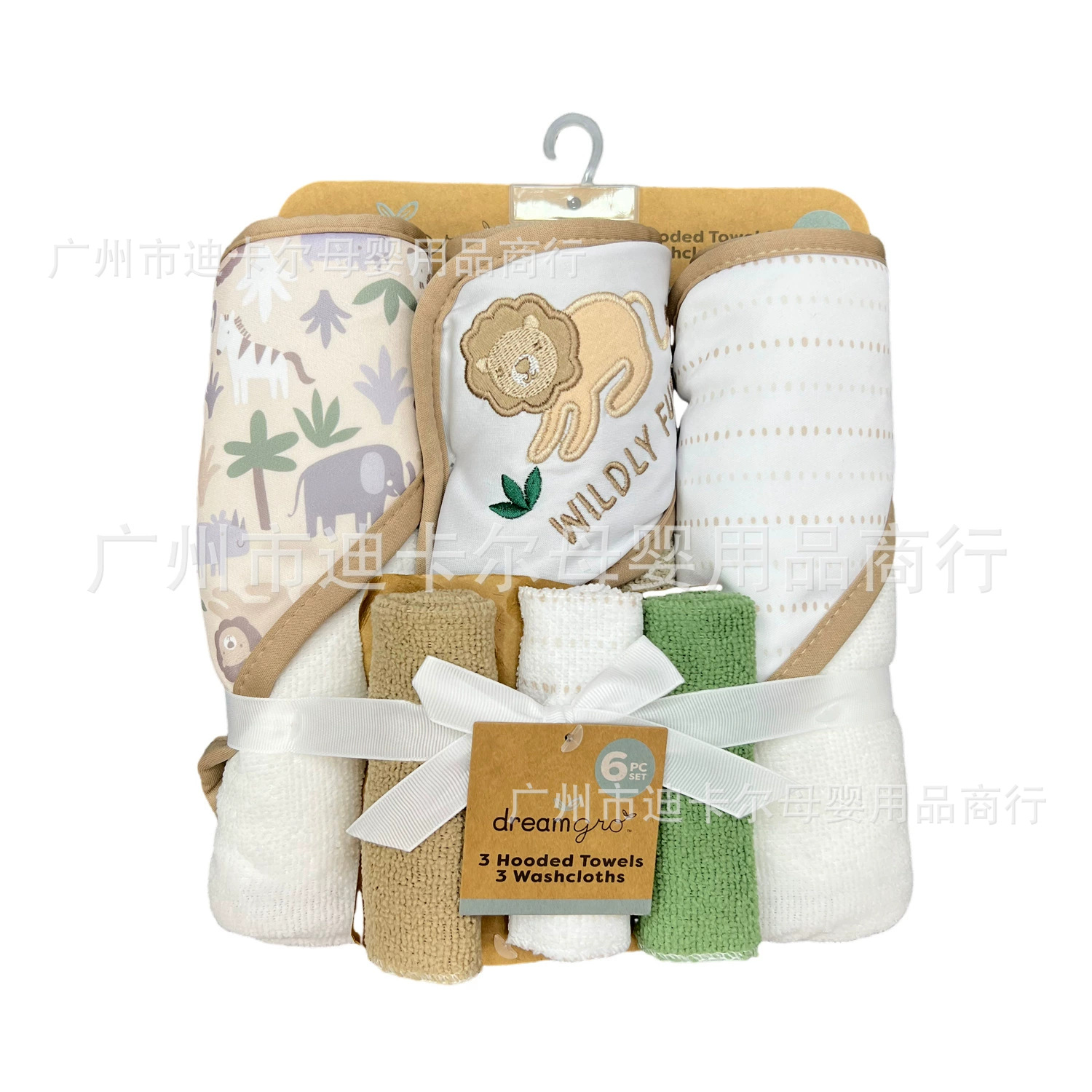 Comercio exterior toallas con capuz para bebés toallas materiales cómodos y suaves 6 paquetes en stock 6PCS SET