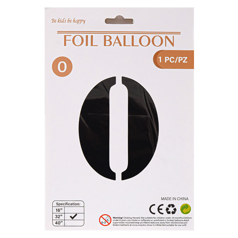 32 pulgadas Tarjeta de papel digital OPP globo de embalaje independiente fiesta de cumpleaños ambiente decorativo globo