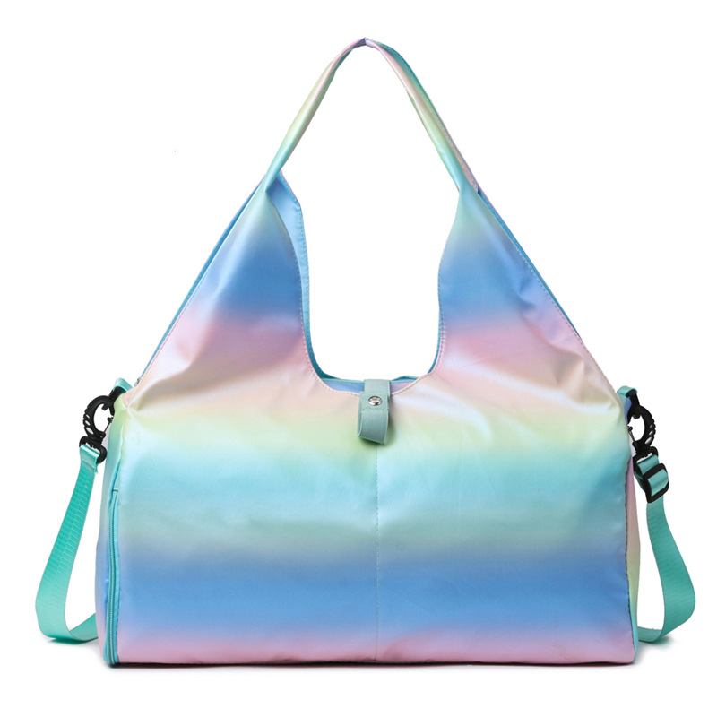 Venta caliente de comercio exterior, bolsa de viaje colorida de moda, bolsa de almacenamiento de equipaje de viaje al aire libre multifuncional, bolsa de yoga de fitness deportivo